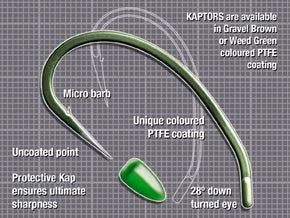 Korda Kaptor Kurv Shank Hooks ( Weed Green ) CARP 2 Korda Kaptor Kurv Shank Hooks ( Weed Green ) CARP