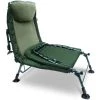 CARP NGT Classic Bed - 6 Leg Bed Chair Fleece Lined With Recliner And Pillow