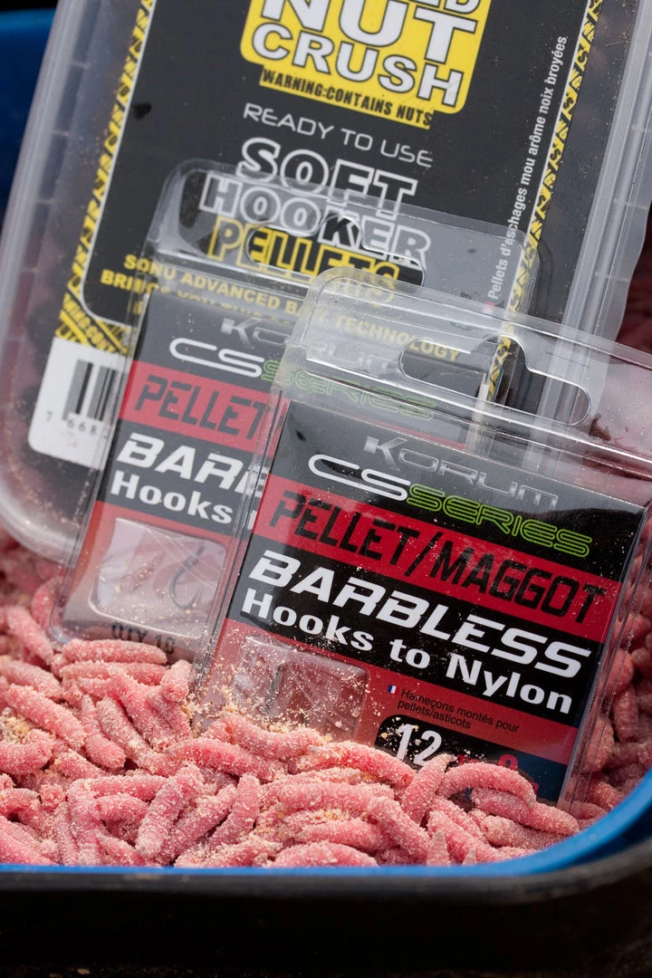 Korum Barbless Hooks To Nylon - Pellet/Maggot 1 Korum Barbless Hooks To Nylon - Pellet/Maggot
